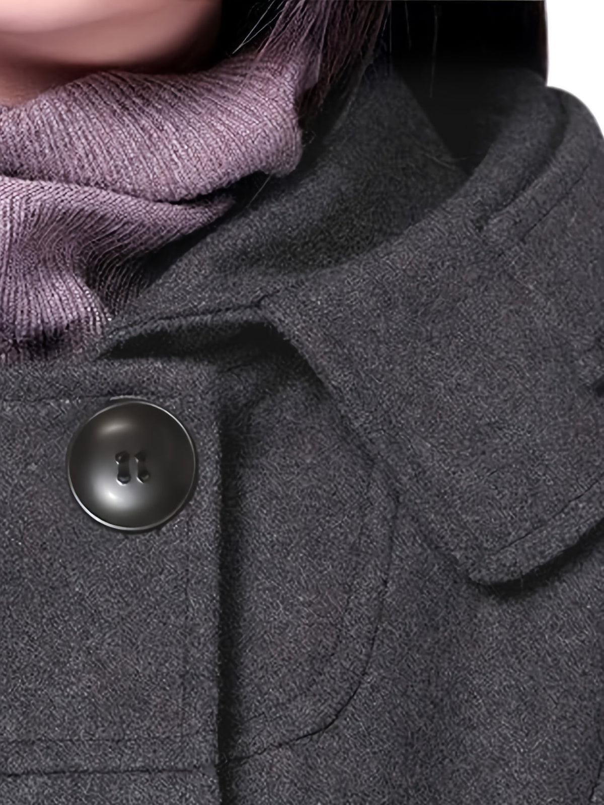 Hooded Double-Breasted Mid-Length Coat - view 10