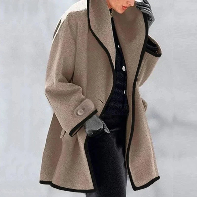 Belted oversized coat with tie-front cord - view 14