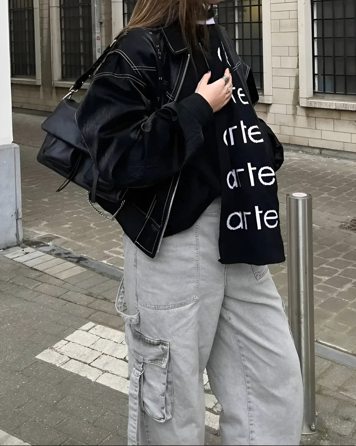 Oversized Structured Bomber Jacket - view 8