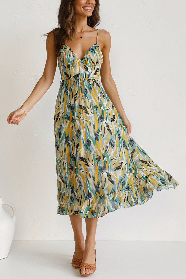 V-Neck Sleeveless Midi Dress - view 5