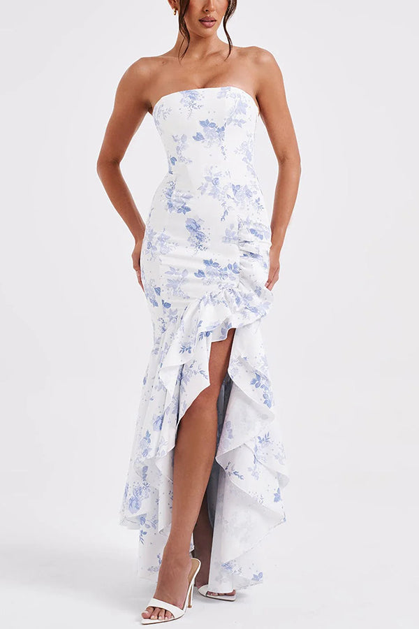 Off-Shoulder Slim Fit Maxi Dress - view 8