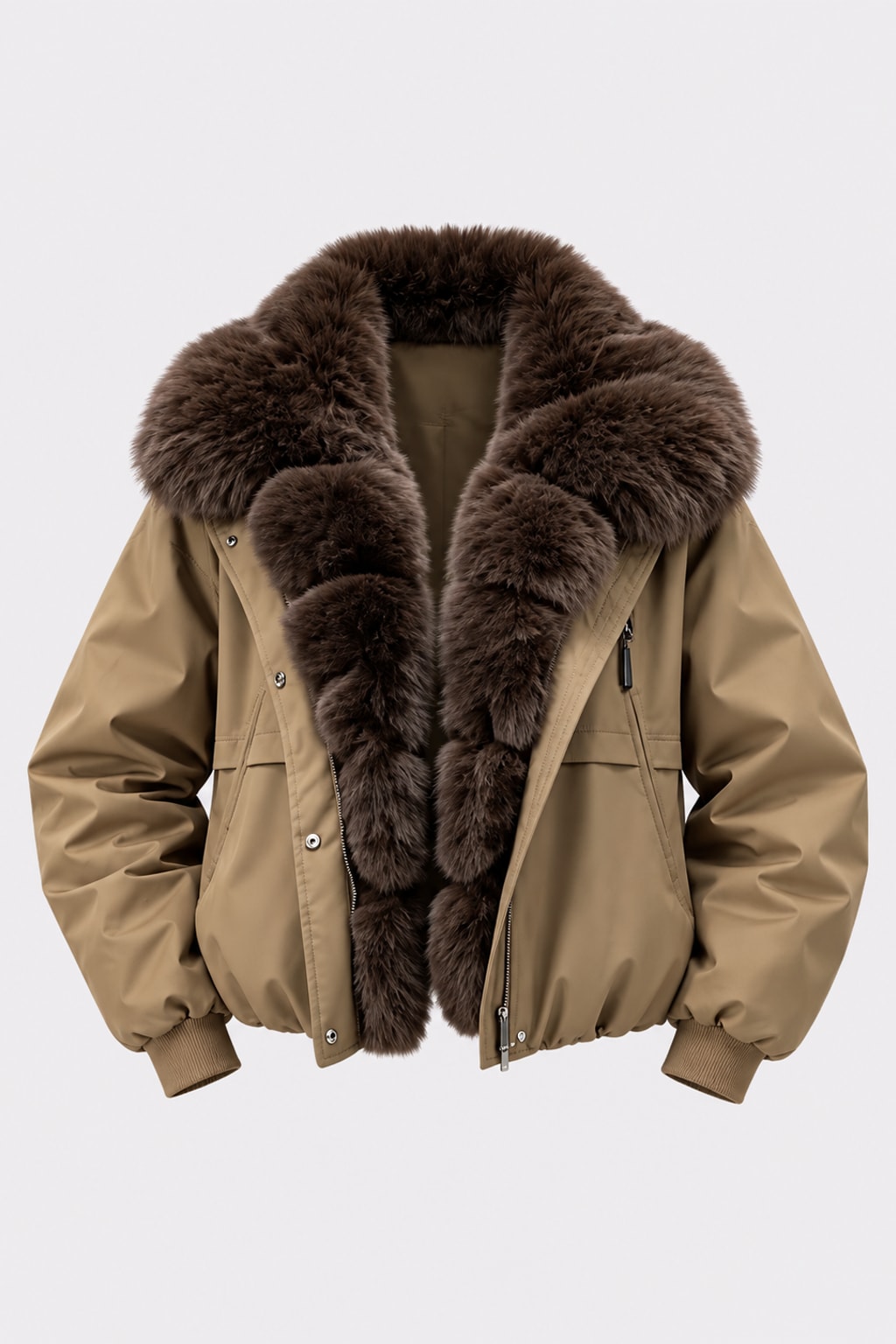 Faux Fur Jacket Short Coat Loose Outerwear - 1