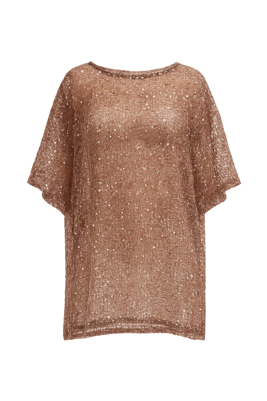 Sequin Mesh Top With Oversized Fit - 1
