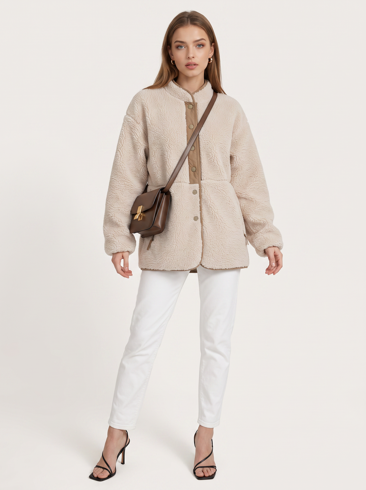 Cozy Beige Soft-Touch Jacket for Women Everyday Style - 4