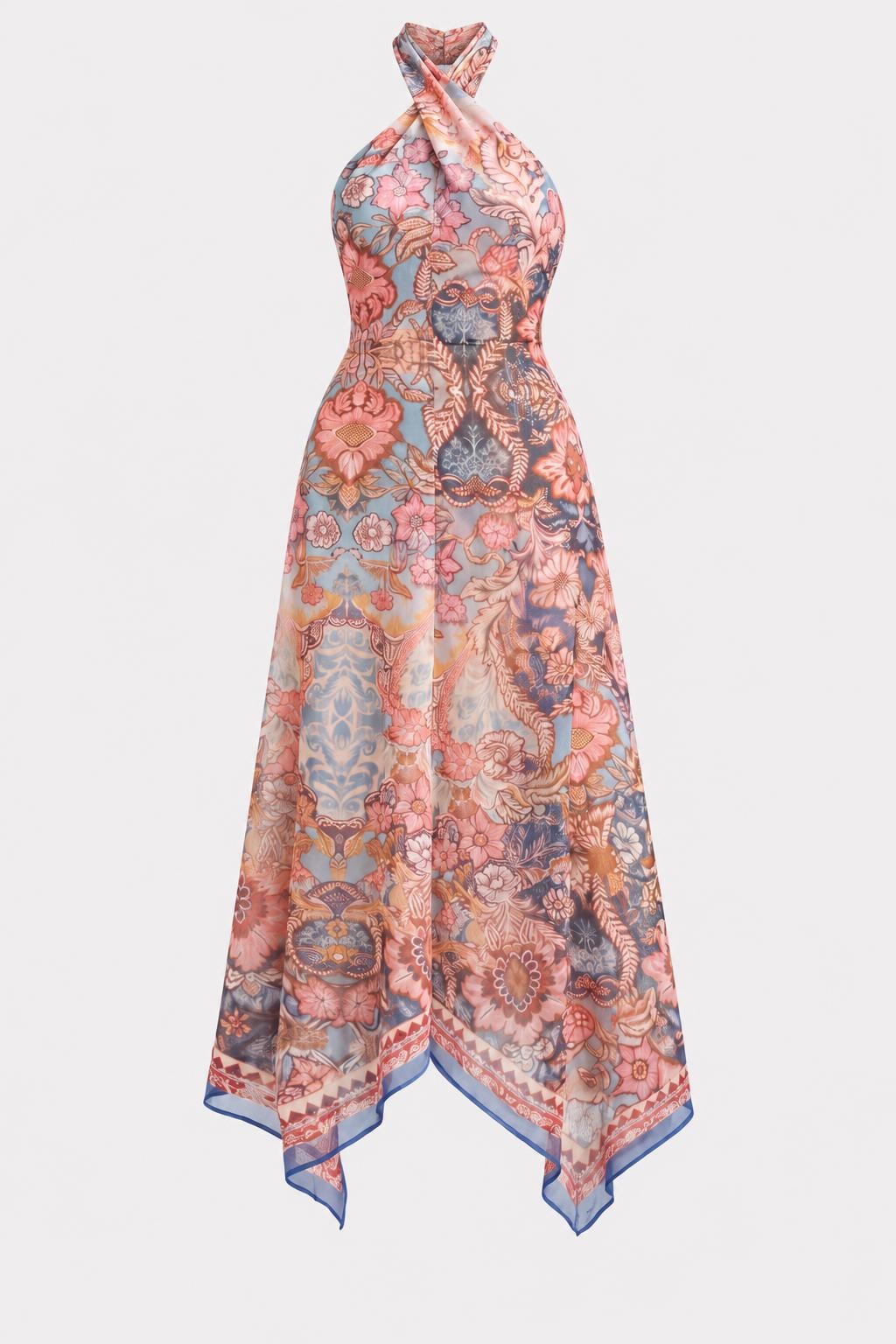 Terylene Midi Dress With Halter Neck - 1