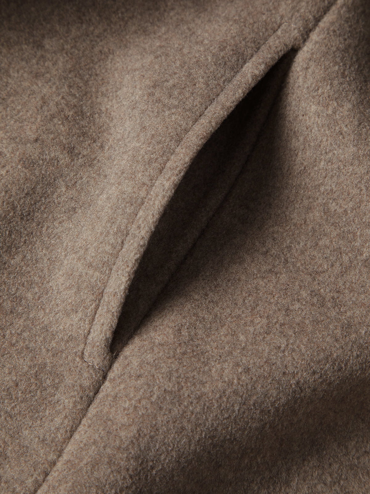 Brushed Oversized Long Coat with Tie Belt - view 6