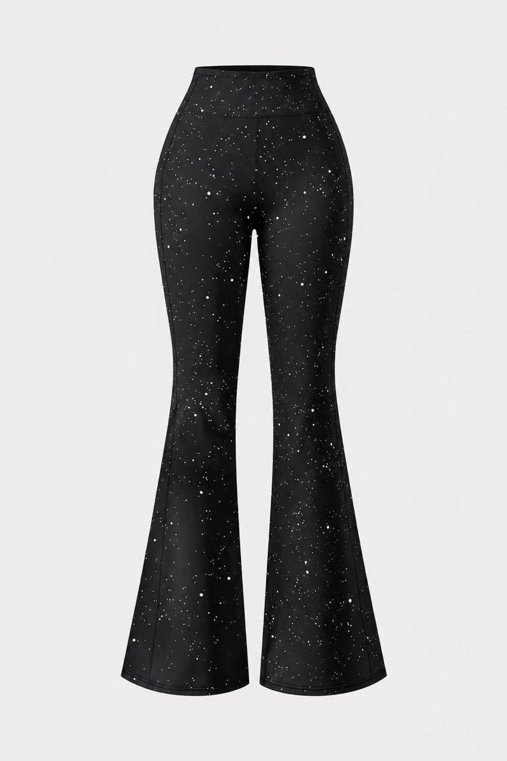 Glitter Flared Pants With High-Waist Fit - 1