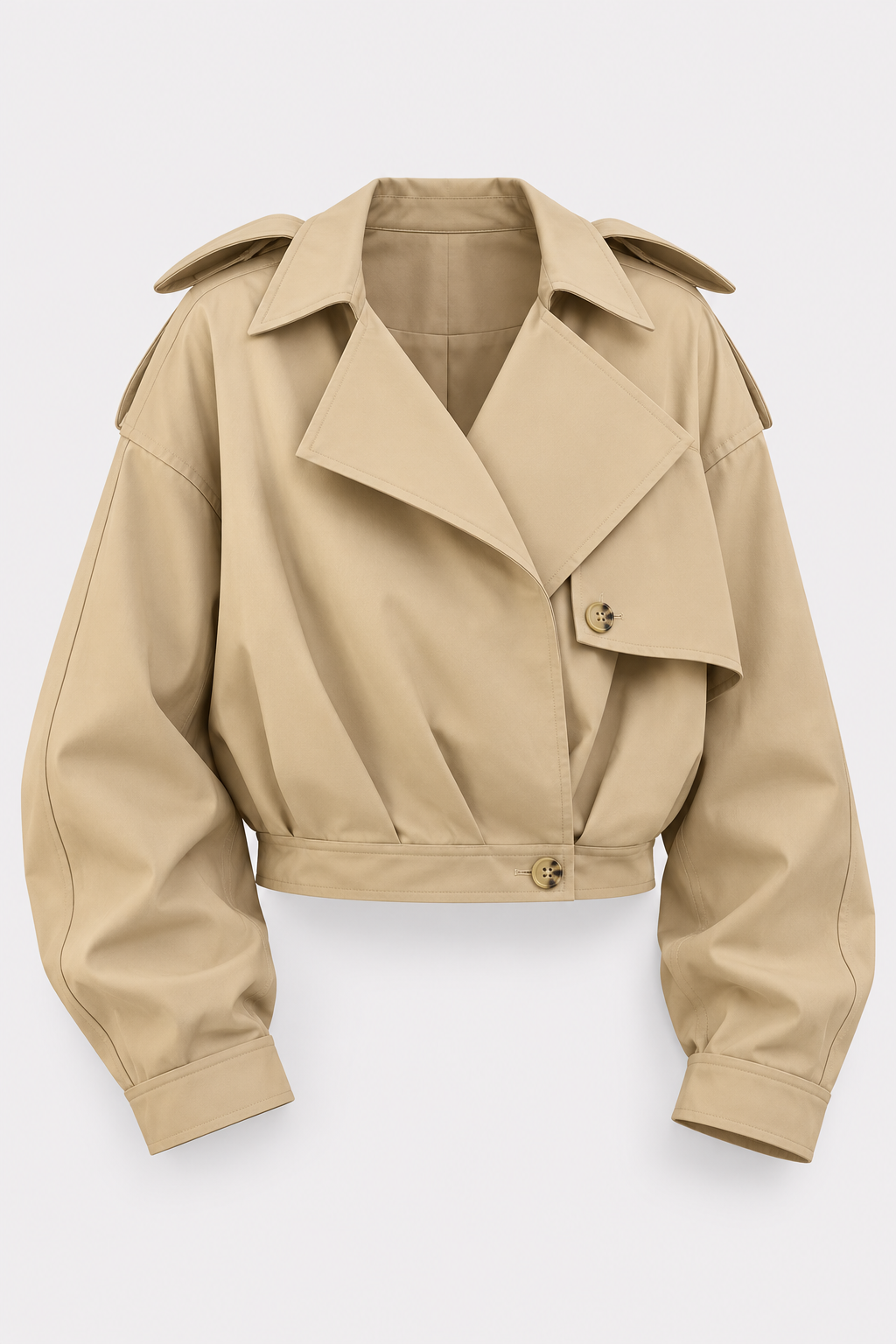 Cotton Cropped Jacket Collared - 5