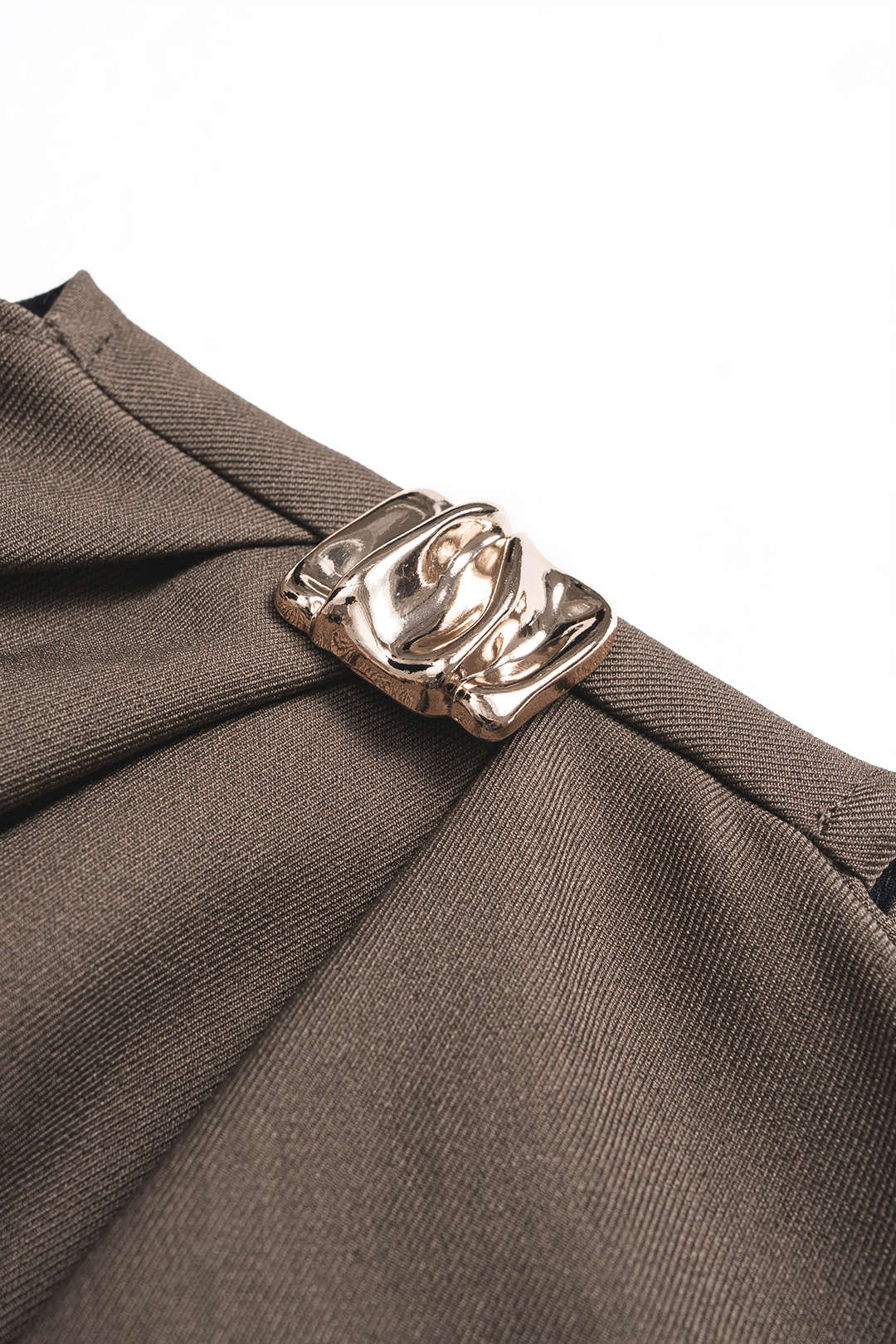 Ruched Mini Dress With Asymmetric Zip - view 5