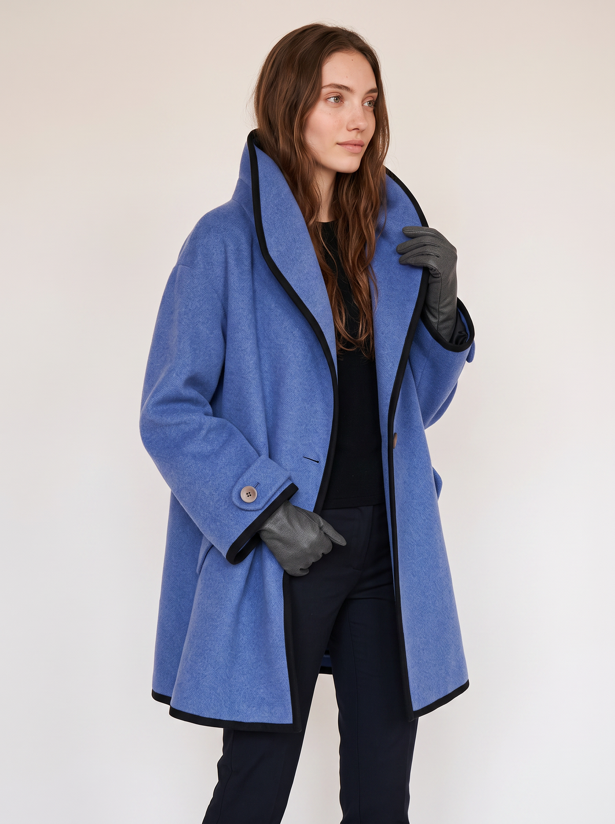 Women's Belted Warm Wool-Blend Coat Oversized Fit - 13