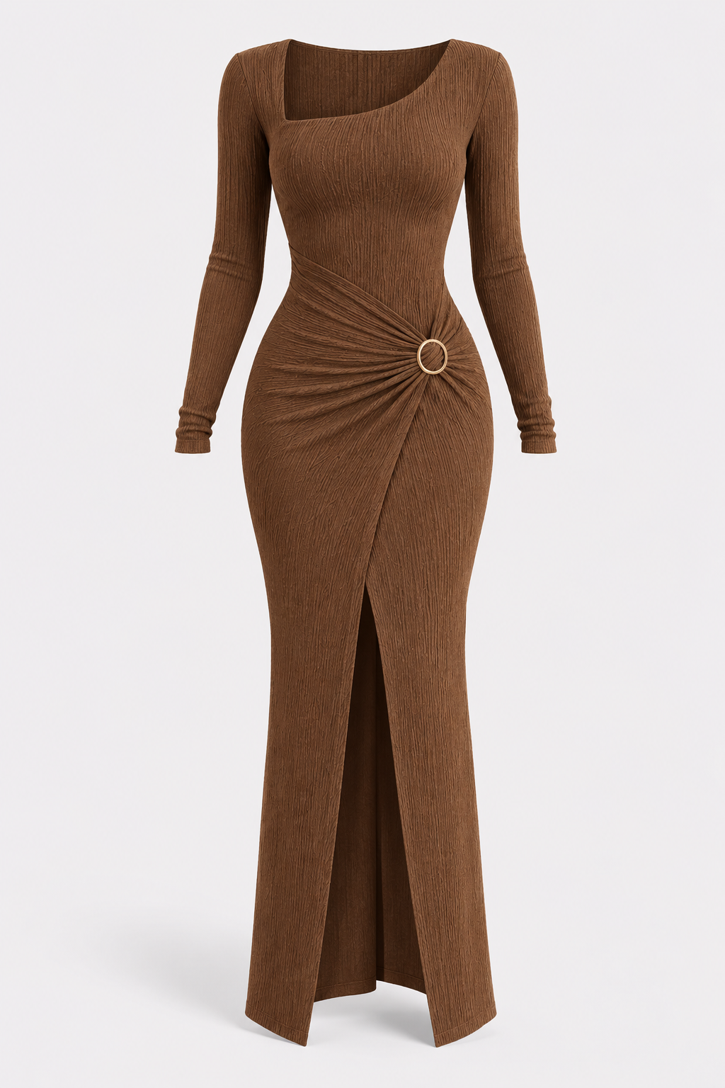 Polyester Knit Dress With Ring Ruching - 7