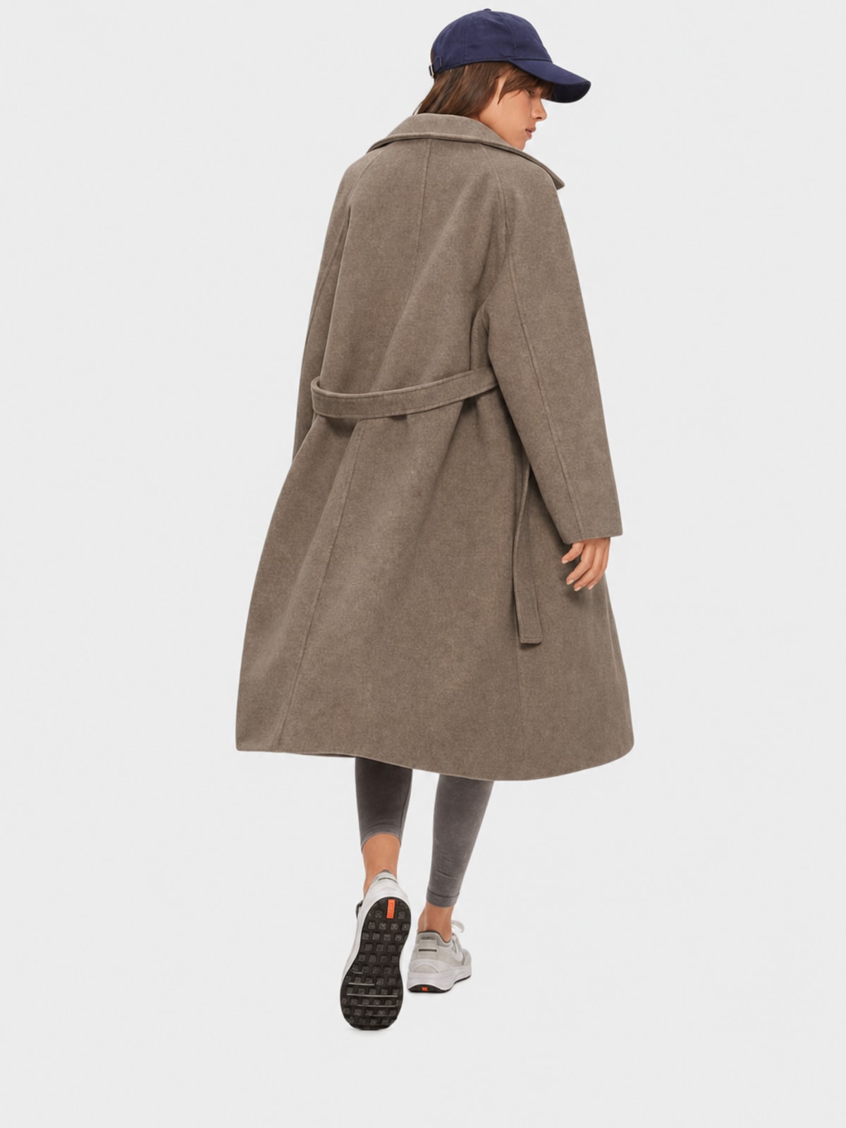 Cozy Brushed Polyester Oversized Long Coat - 4