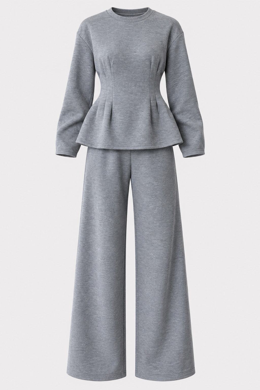 Tracksuit 2 Piece Set With Wide Leg Pants - 1
