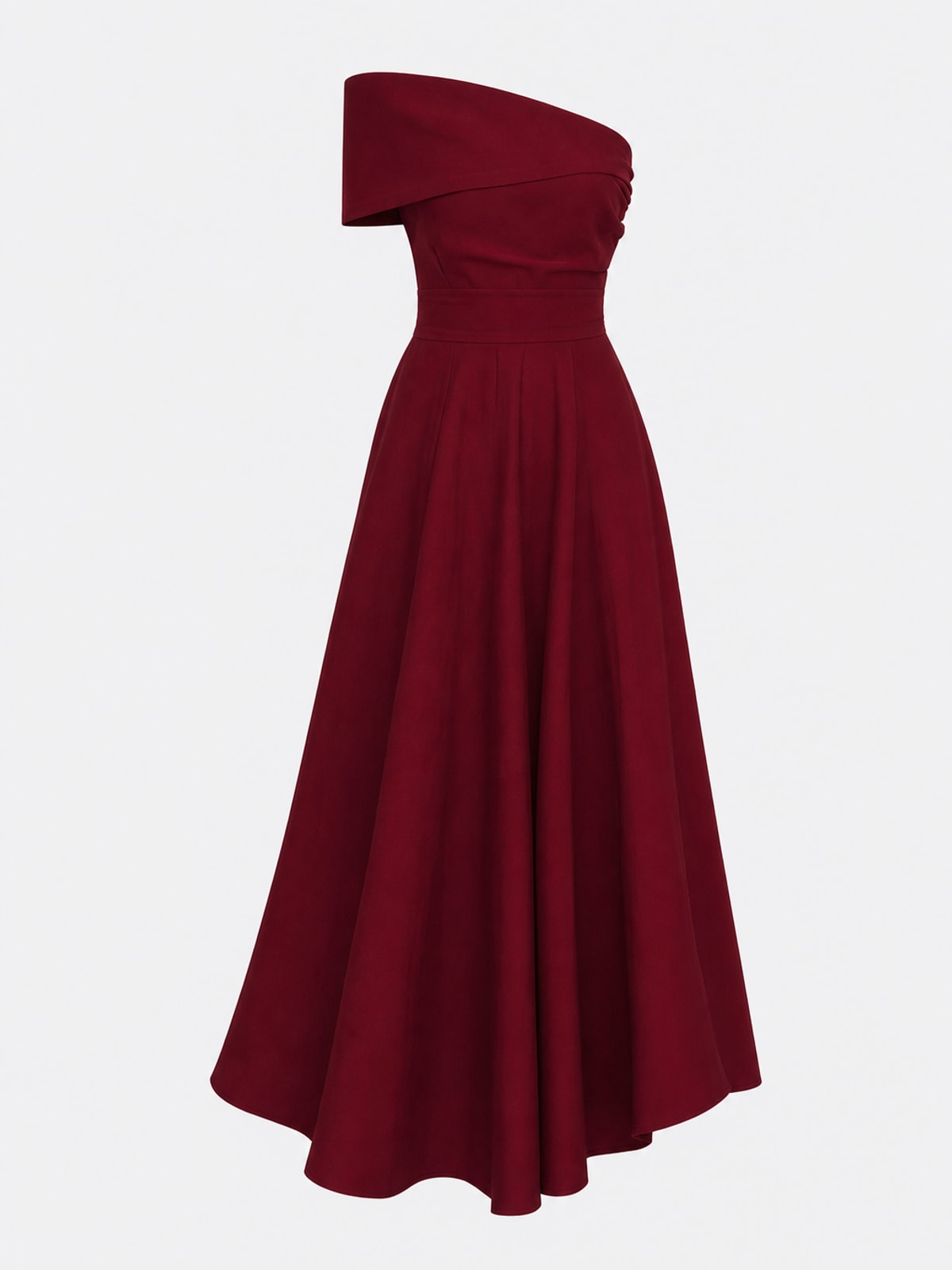 Lightweight Flowy Maxi Dress With Round Neckline - 1