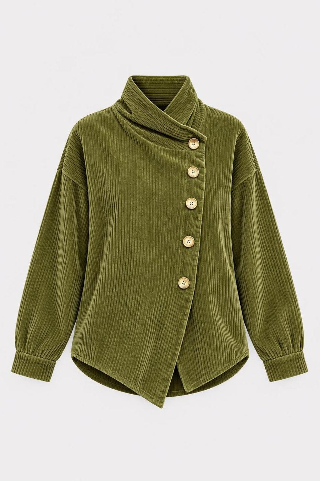 Tunic Top With High Collar And Long Sleeves - 1