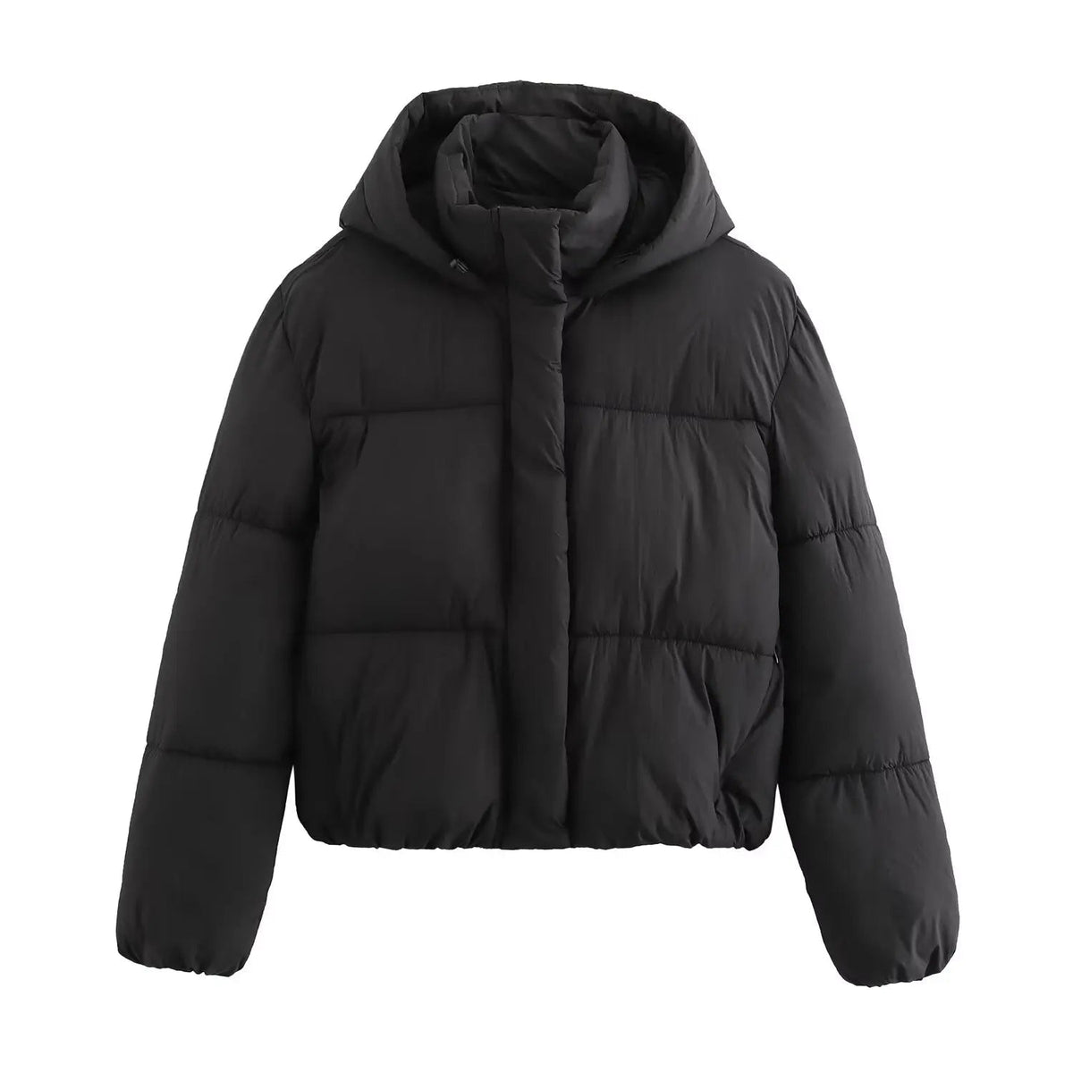 Quilted Cozy Puffer Jacket With Oversized Hooded Fit - 5