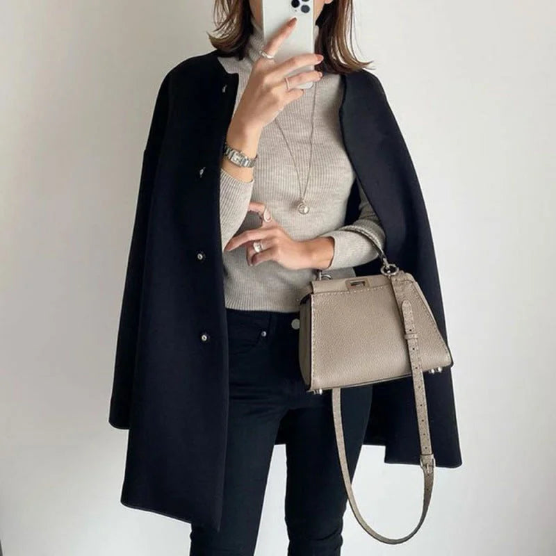 Oversized Button-Front Winter Coat - view 6