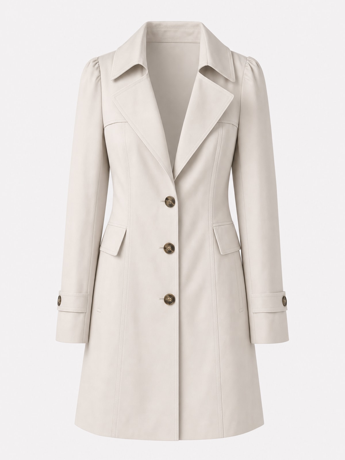 Women's Trench Coat Tailored Fit for Spring & Fall Layering - 1