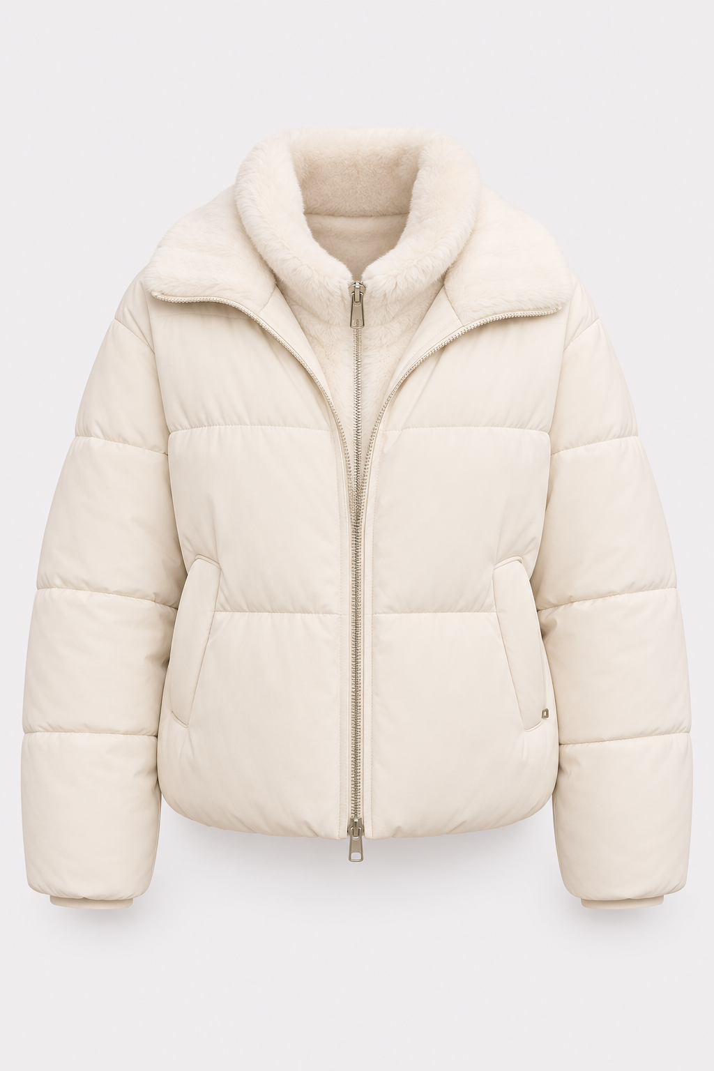 Cotton Hooded Jacket Short Layered Winter Coat - 7