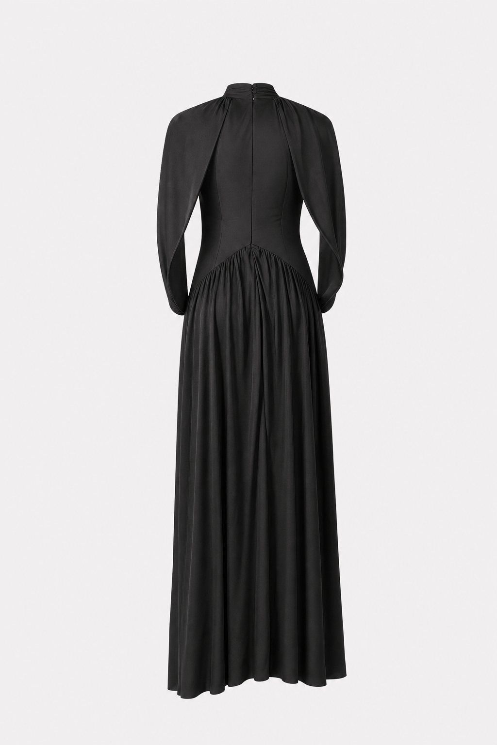 Black Cape Sleeve Knit Maxi Dress - view 5