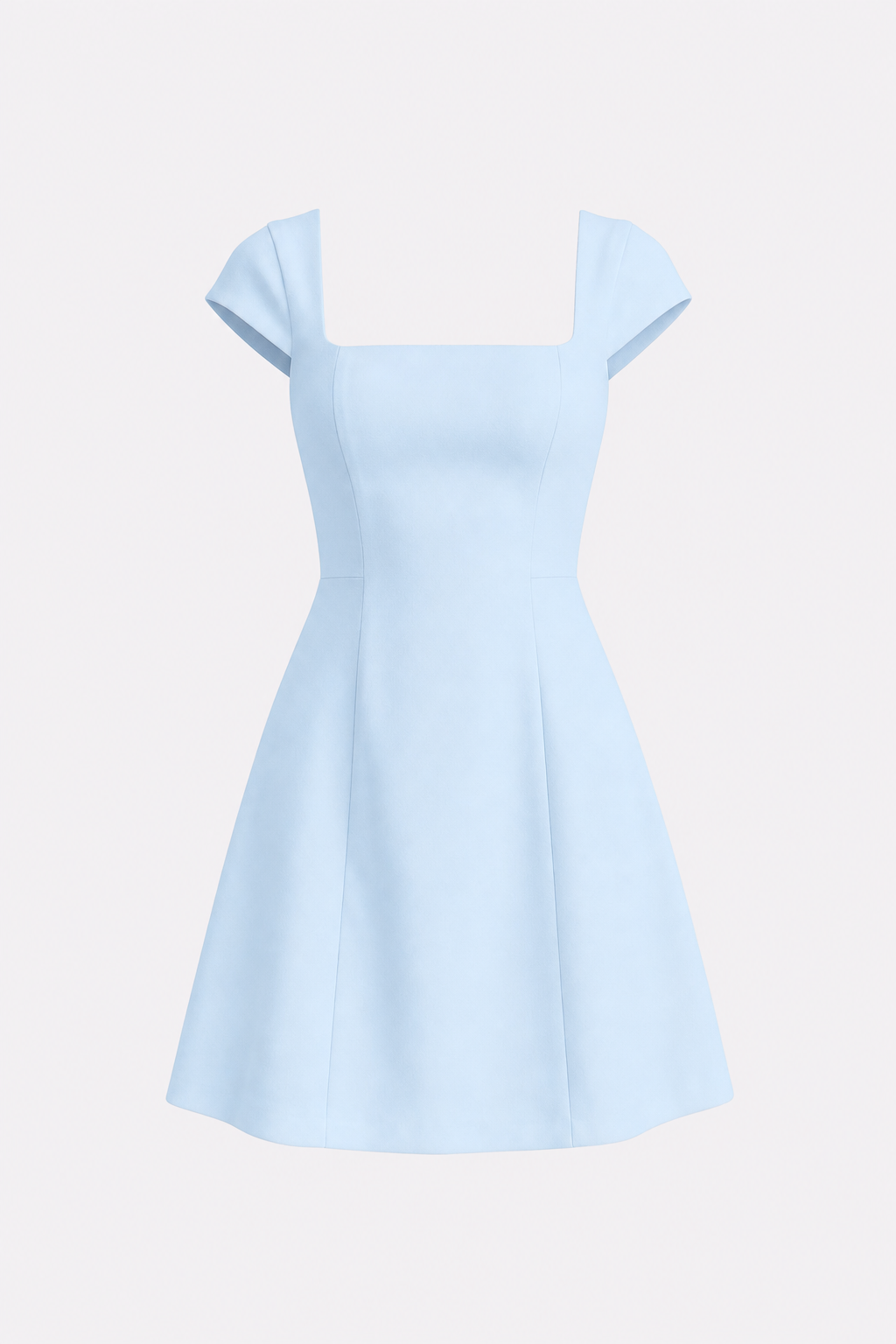 White satin A-line cap sleeve dress - view 13
