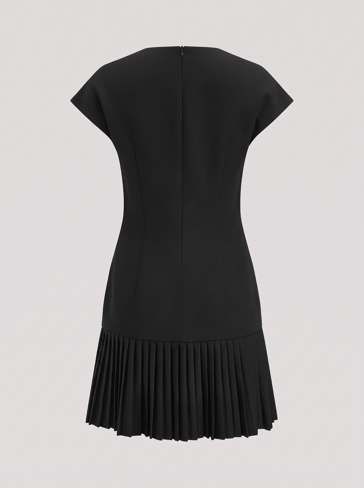 Black Pleated Woven Mini Dress - view 5