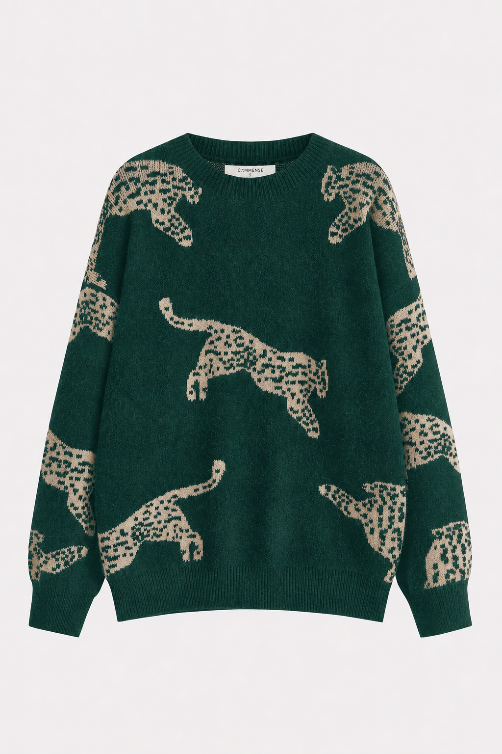 Leopard Print Knit Sweater - view 9