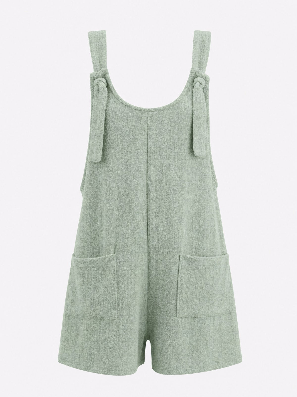Effortless Linen Blend Sleeveless Pocketed Romper - 1