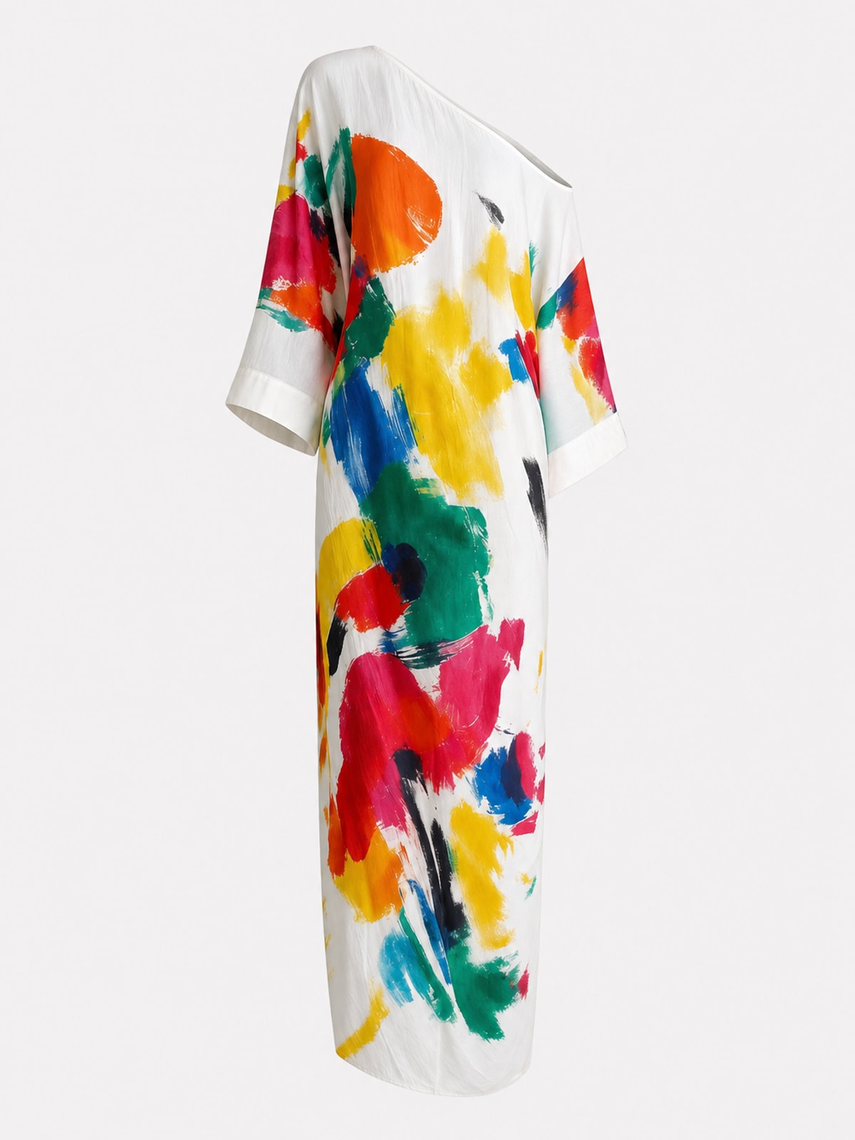 Effortless Textured Abstract Print Maxi Dress - 1