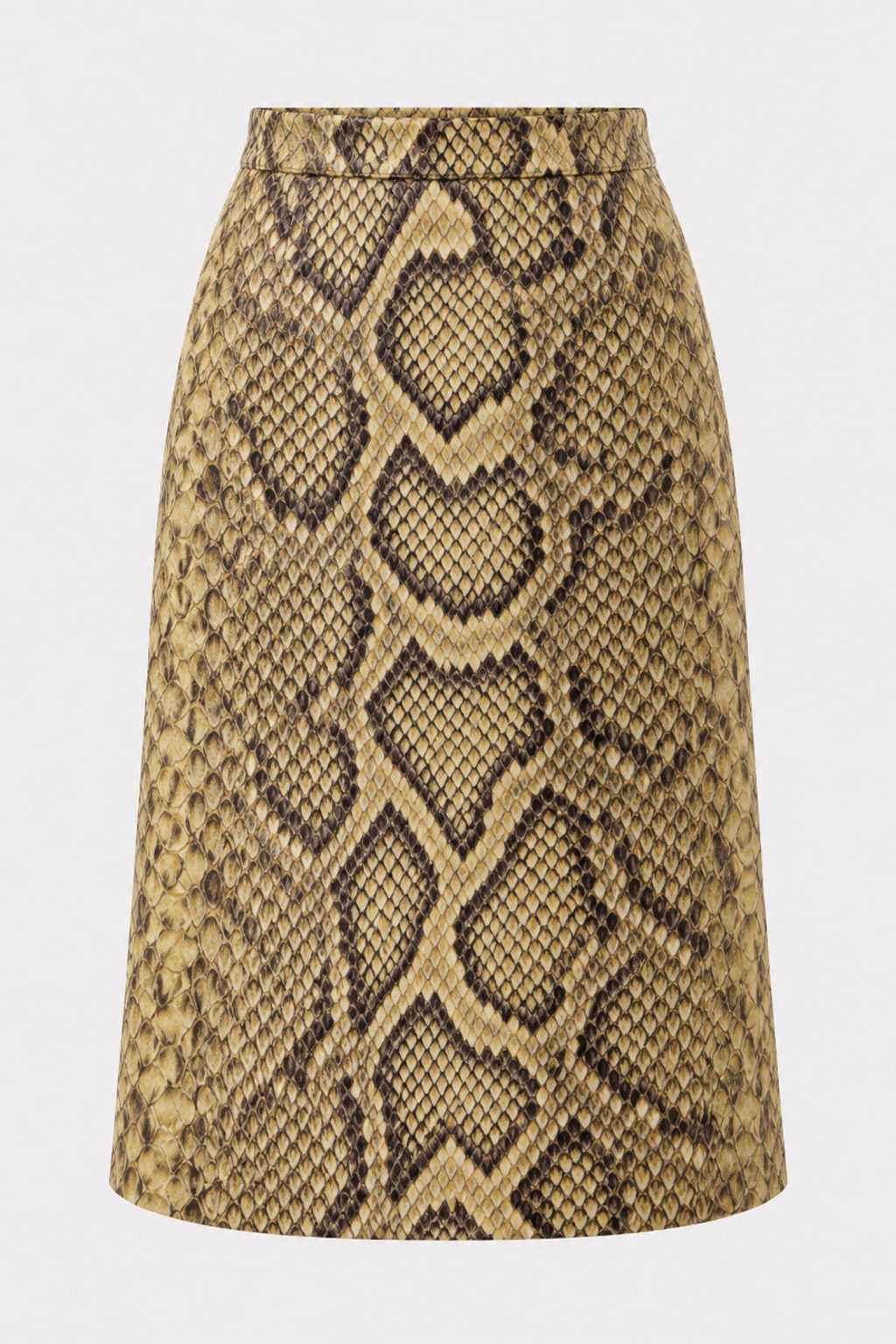 Snake Print Straight Skirt High Waist Long Silhouette - 1