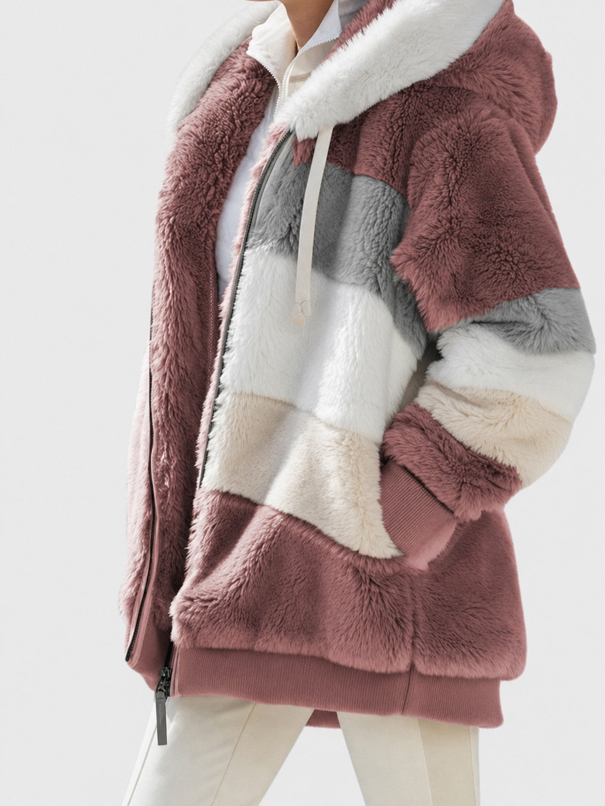 Women's Puffer Jacket with Faux-Fur Hood Warm Winter Coat - 7