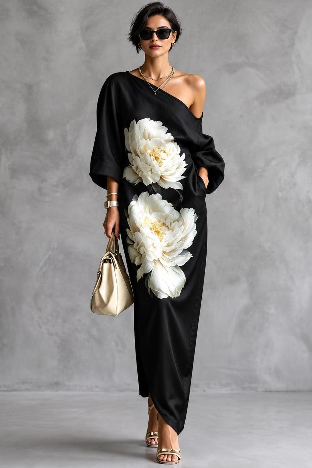 Cotton-Blend Maxi Dress With One-Shoulder Asymmetric Hem - 2