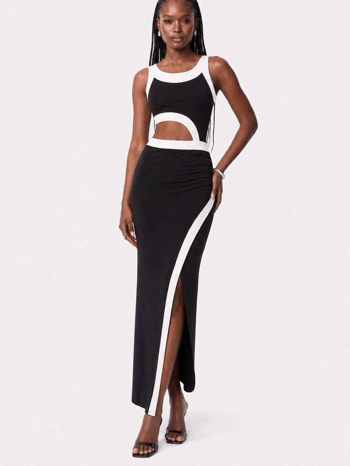 Jersey Cut-Out Midi Dress - 6