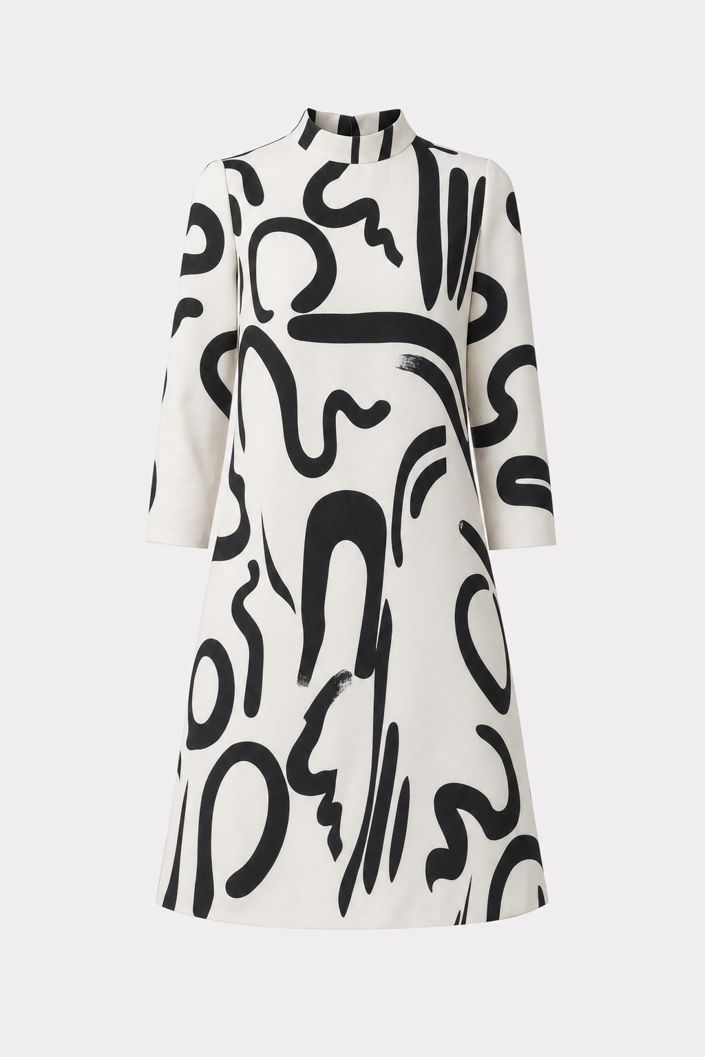 Abstract Print Mini Dress For Day To Night - 1