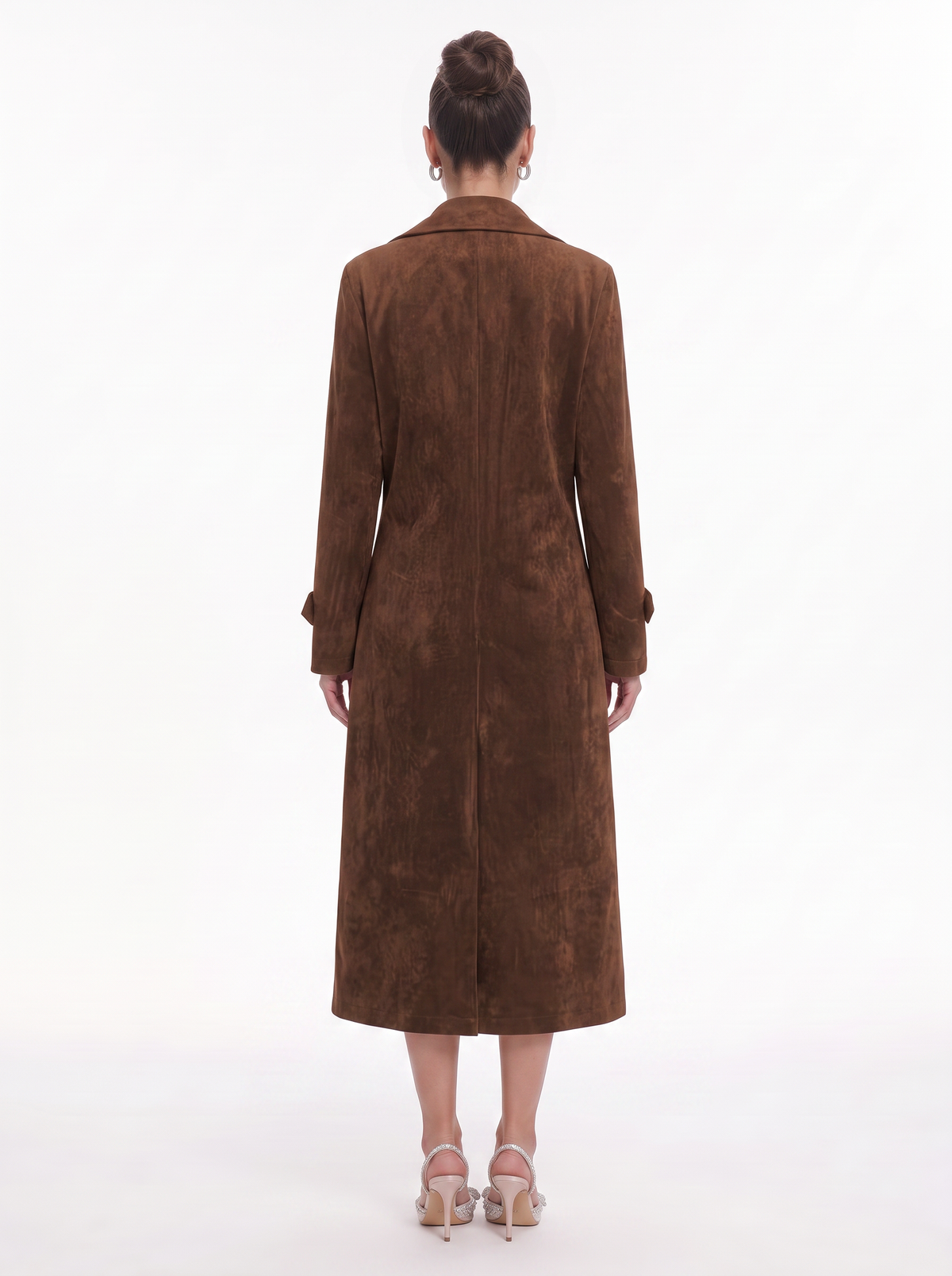 Longline Structured Coat With Notch Lapel - view 5