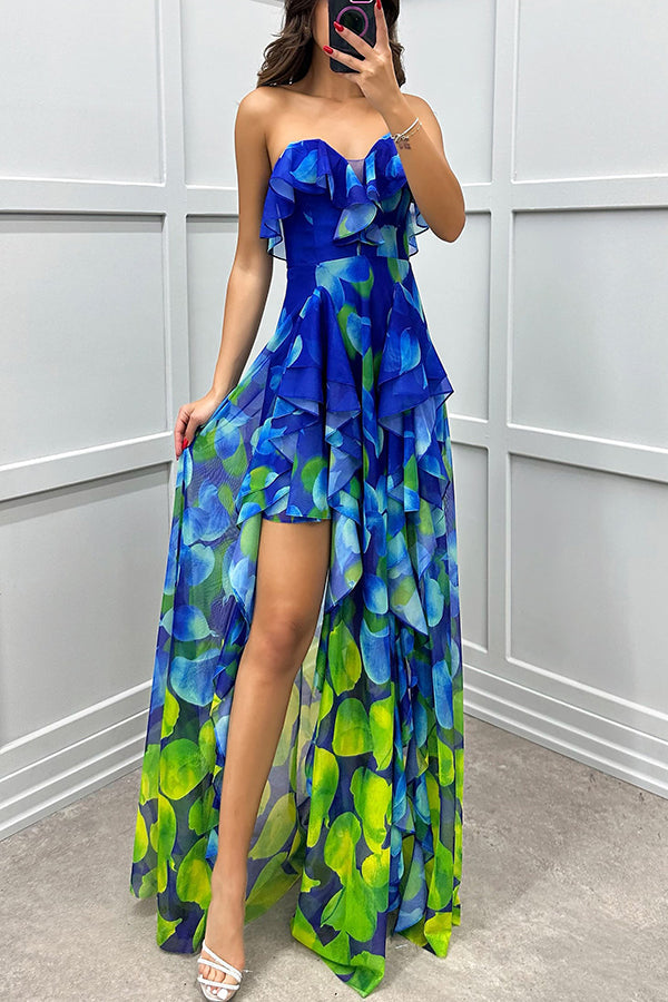 Tiered Ruffle Off-Shoulder Maxi Dress - view 3