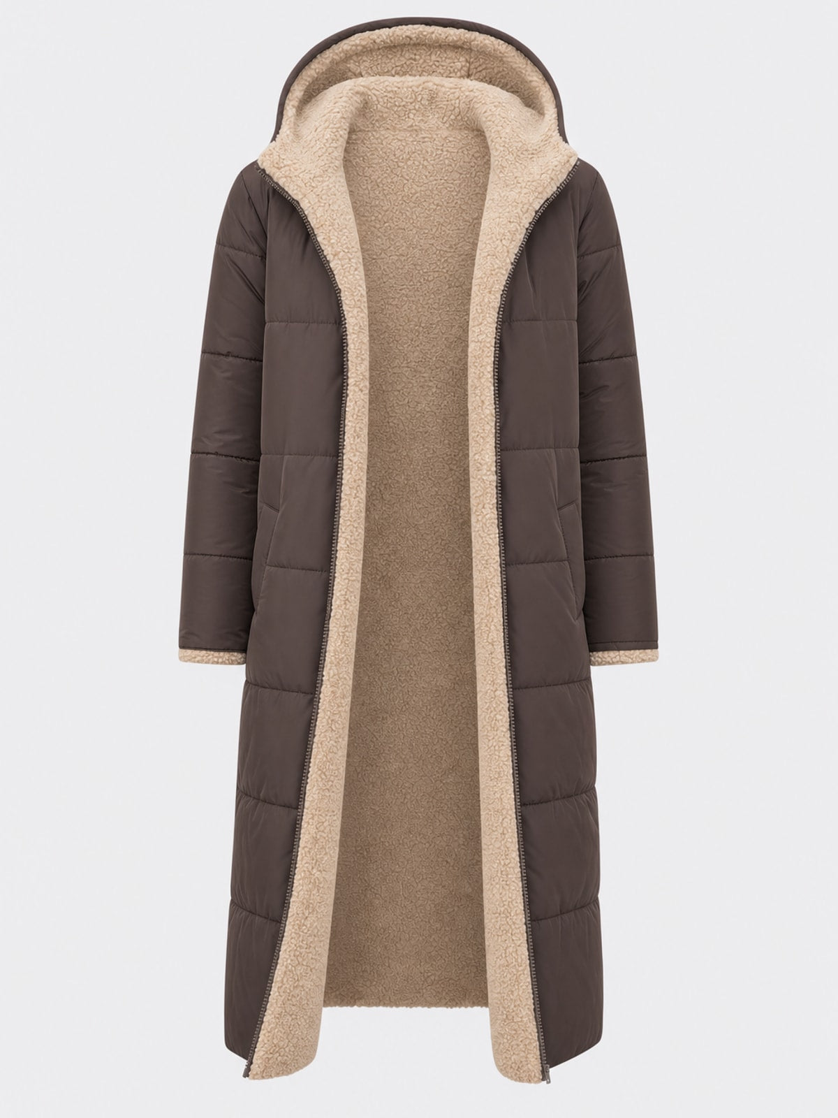 Reversible Tailored Coat Long Winter Fit - 1