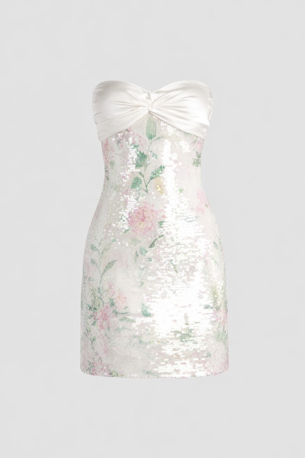 Sequin Strapless Mini Dress with Sweetheart Neckline - 1