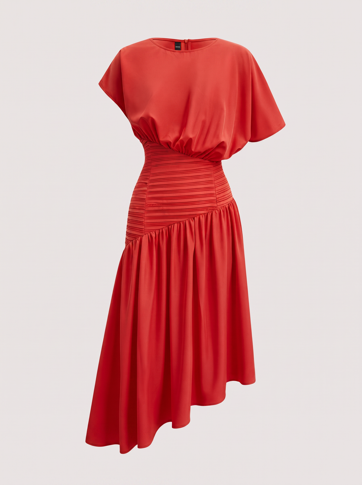 Asymmetric Sleeve Midi Dress - view 8