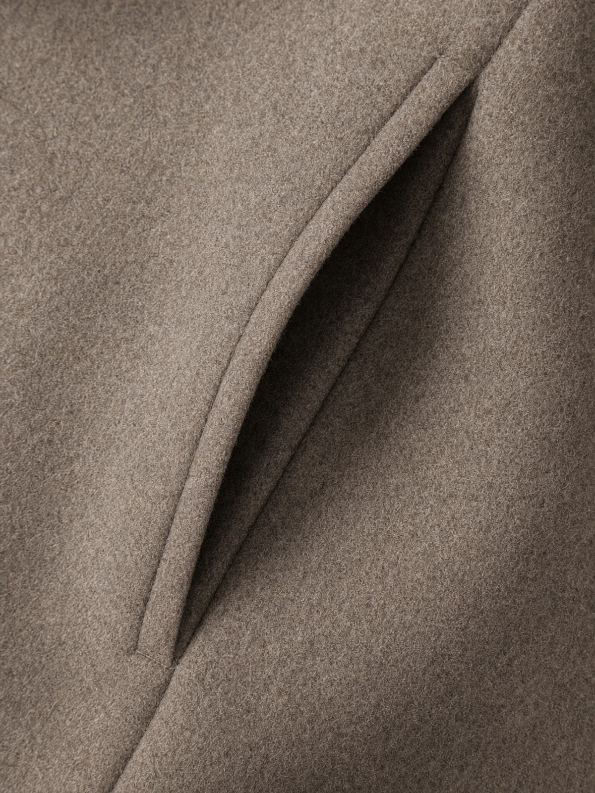 Cozy Brushed Polyester Oversized Long Coat - 5