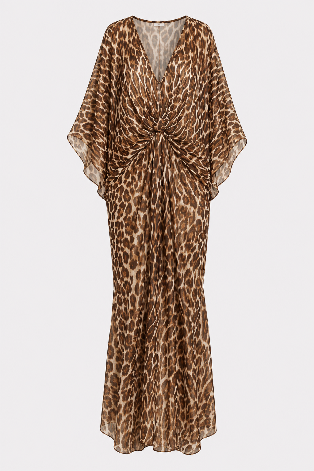 Polyester Maxi Dress With V-Neck - 8
