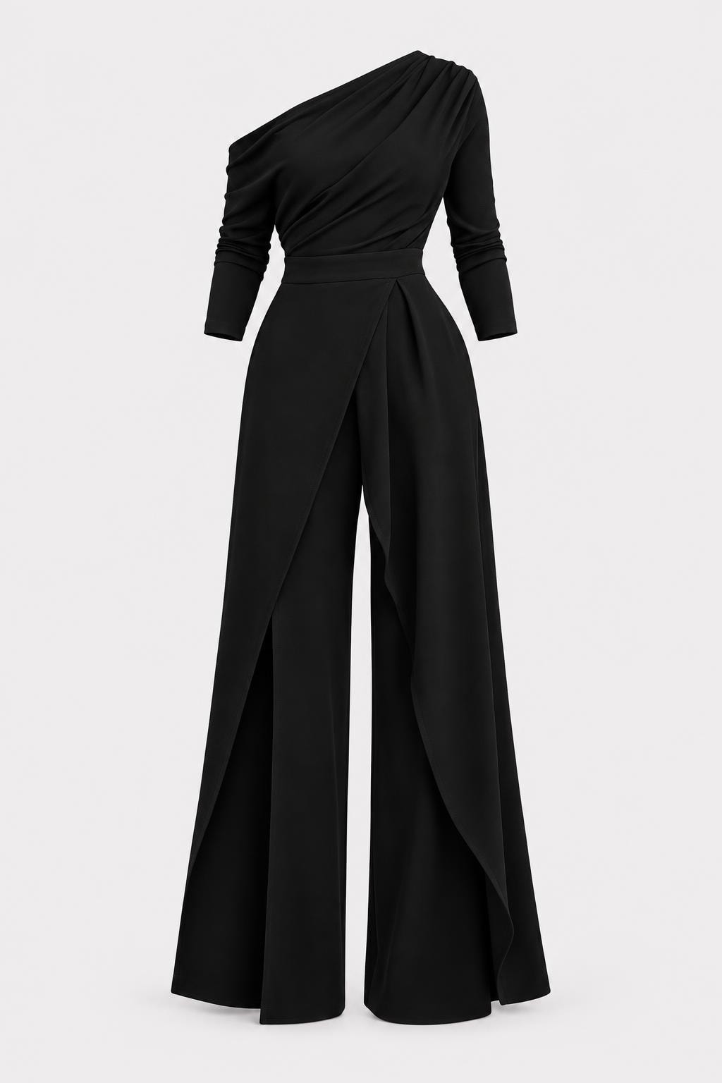 One-Shoulder Wide-Leg Jumpsuit - 1