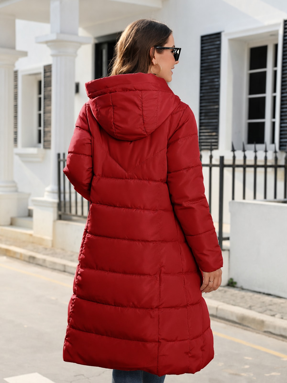 Warm Cotton Hooded Winter Coat With Slim Fit - 7