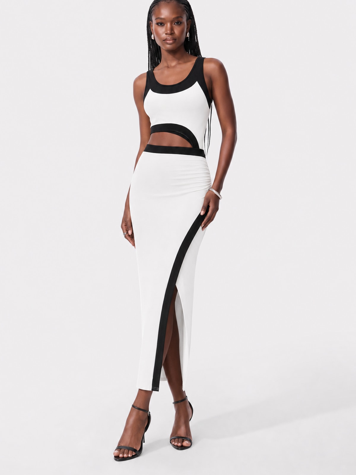 Jersey Cut-Out Midi Dress - 5