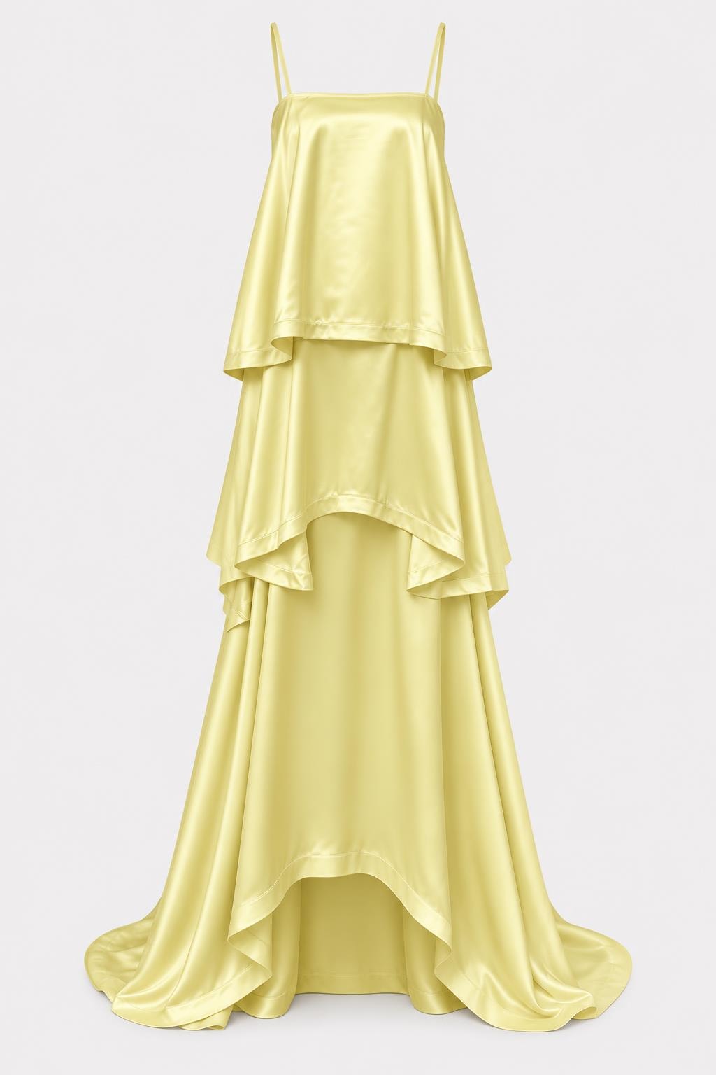 Terylene Maxi Dress With Layered Silhouette - 2