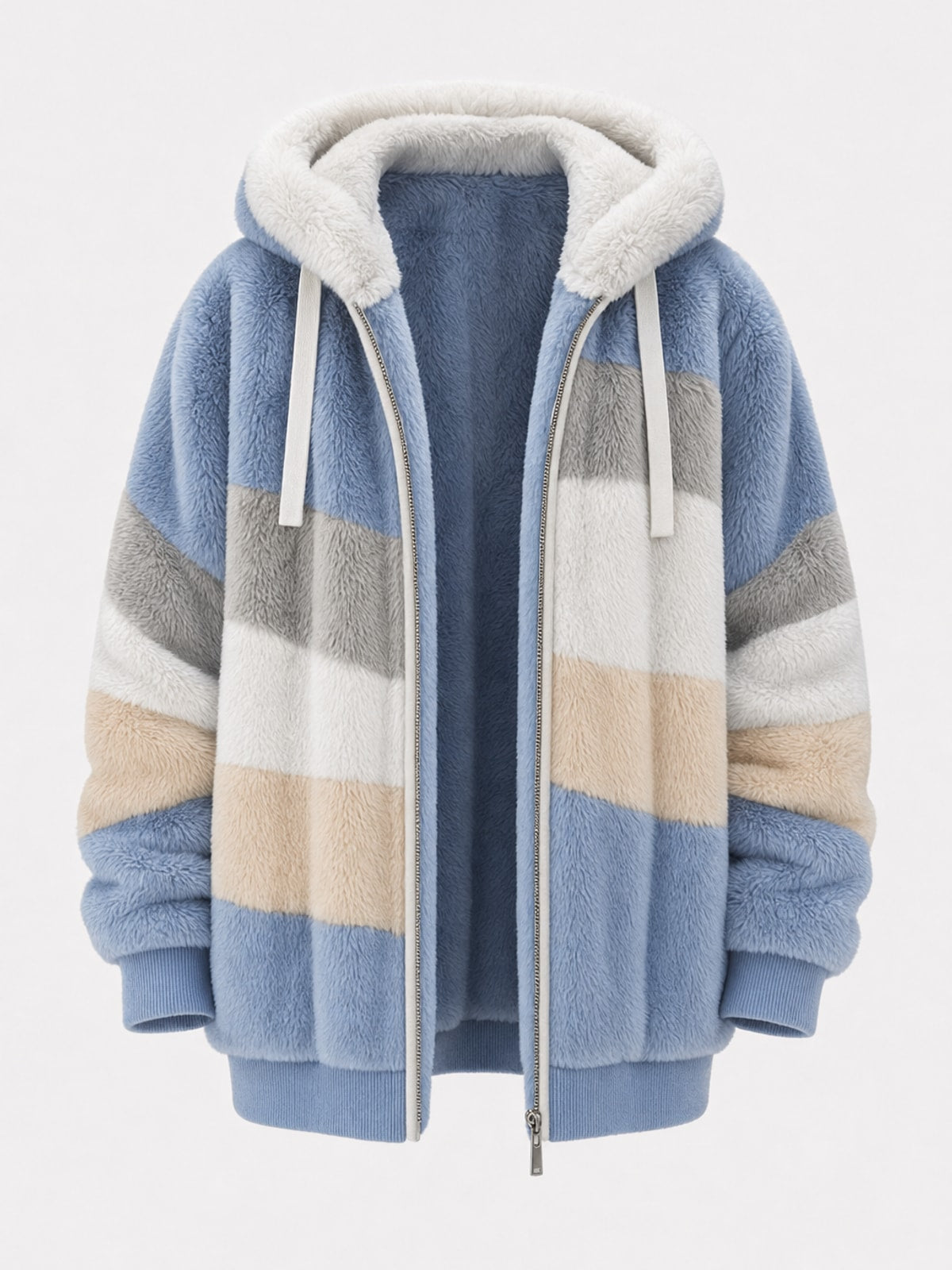 Women's Puffer Jacket with Faux-Fur Hood Warm Winter Coat - 1