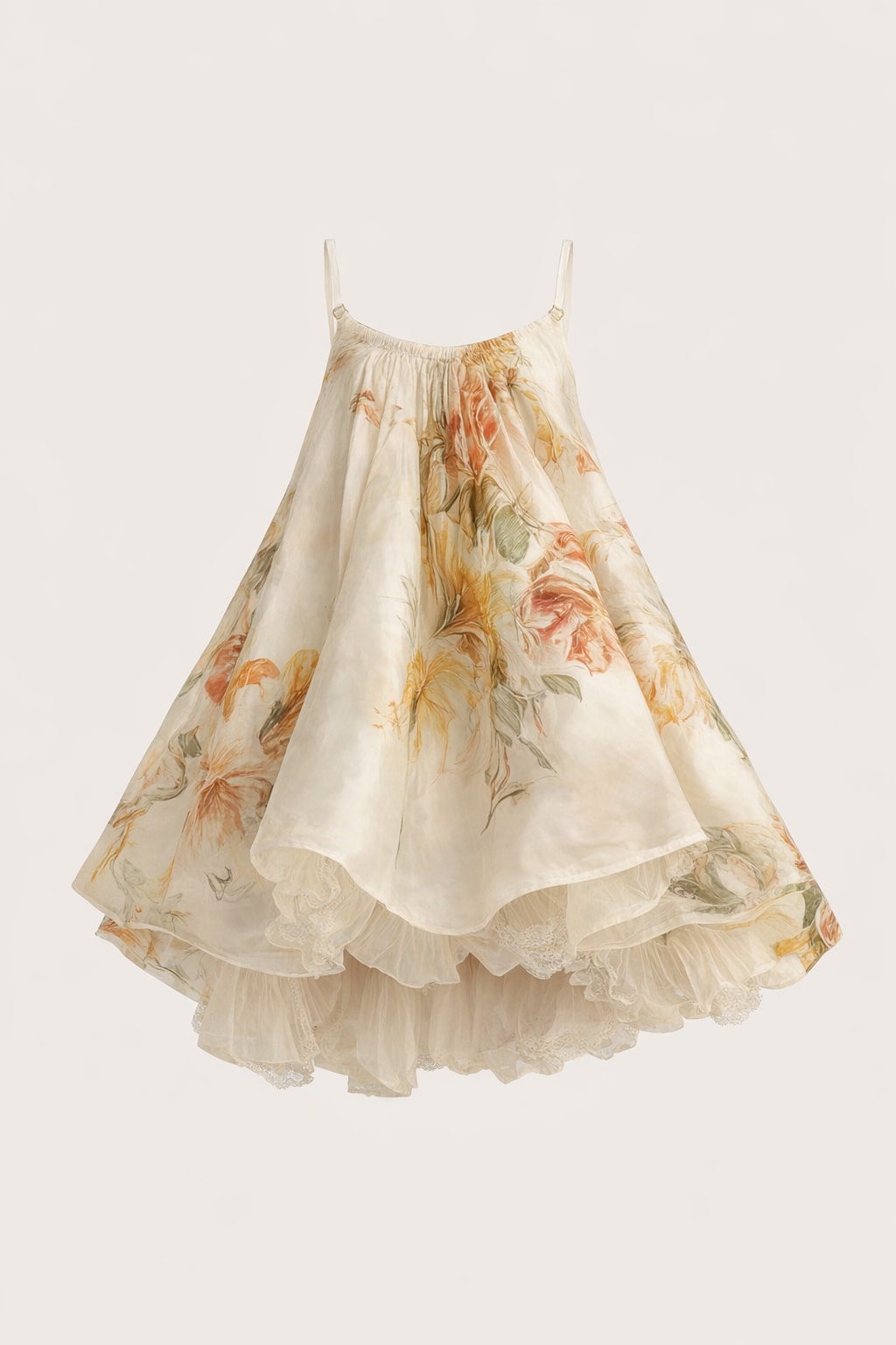 Polyester Sleeveless Camisole Dress With Puffy Skirt - 1