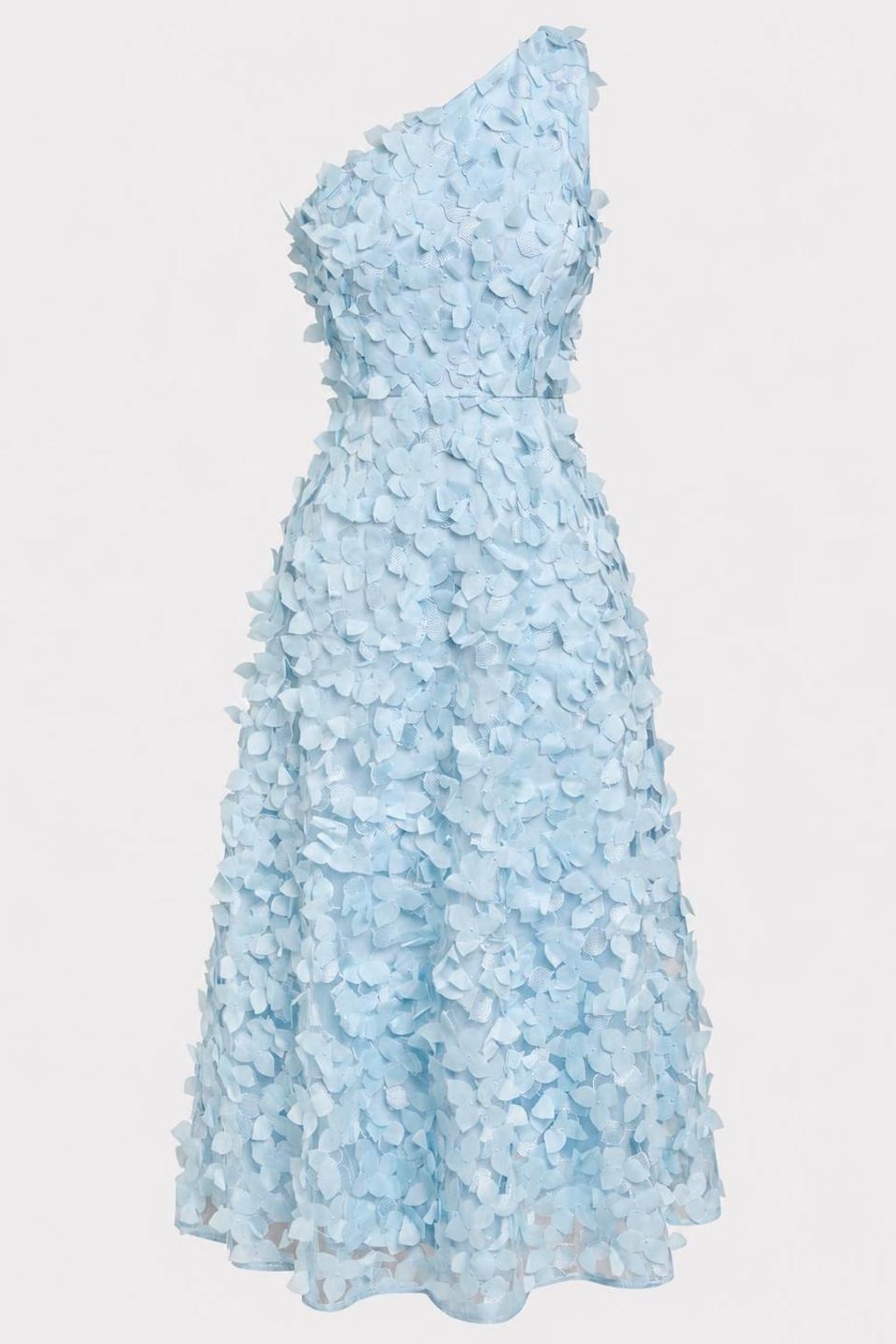 Polyester Midi Dress With 3D Florals - 1