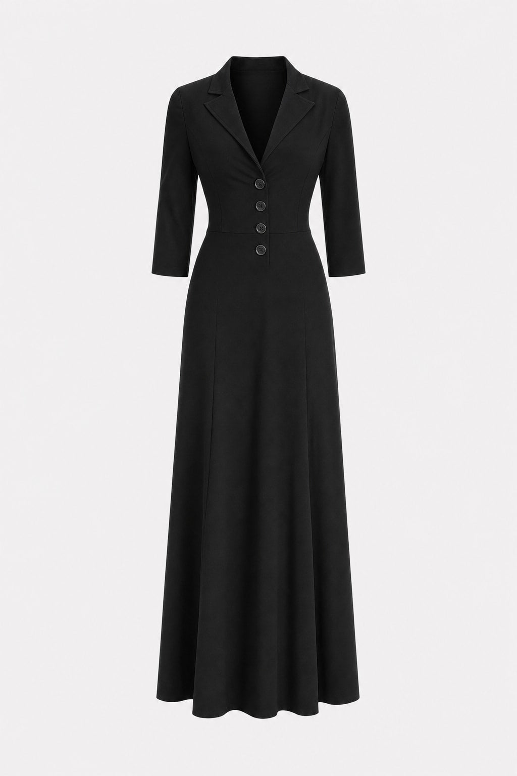 Elegant Flowing V-Neck Maxi Dress - 1