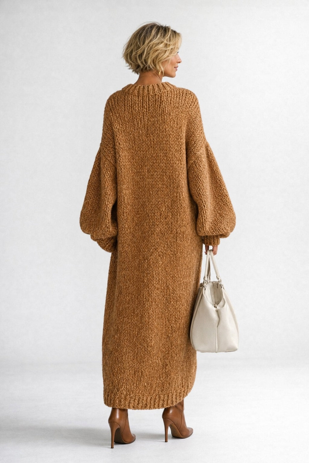 Textured Oversized Maxi Dress - 3